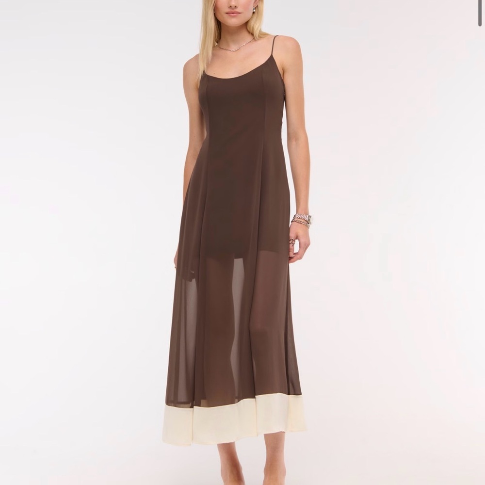 Abercrombie sheer flow maxi dress